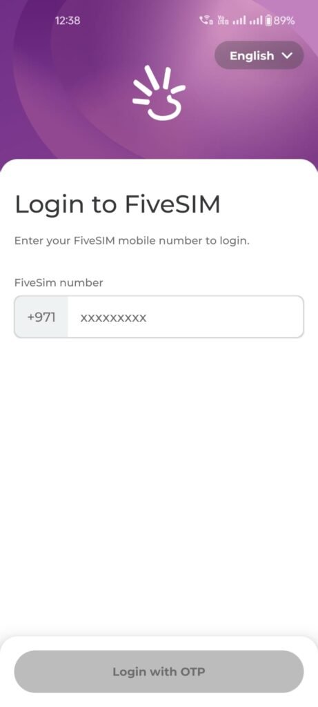 Check balance With Five SIM APP